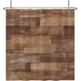 thumbnail image 3 of Vintage Wooden Board Shower Curtain Brown Woods Retro Grain Texture Decorative Shower Curtains for Home Bath Bathtubs Bathroom Fabric Polyester Waterproof with Hooks 72x72 Inches, 3 of 6