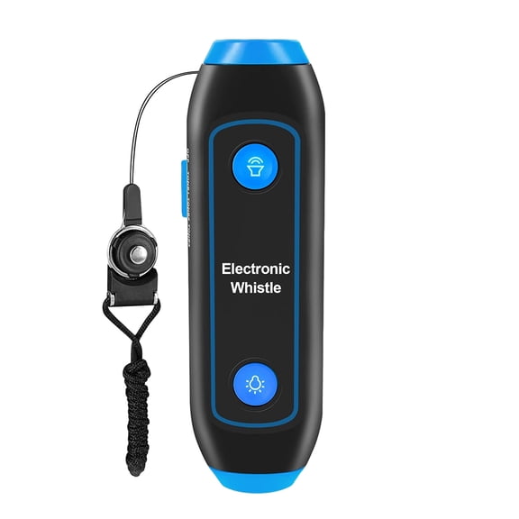 Riwesomey Iluminación LED multifuncional del silbato del árbitro del ABS para la alegría electrónica del silbato del amplio Artesanía azul
