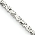 thumbnail image 1 of Sterling Silver 2.25mm Flat Rope Chain (26 X 2.25) Made In Italy qfc23-26, 1 of 5