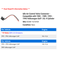 thumbnail image 2 of Idle Air Control Valve Connector - Compatible with 1985 - 1989, 1993 - 1996 Volkswagen Golf 1.8L 4-Cylinder 1990 1991 1992 1994 1995, 2 of 2