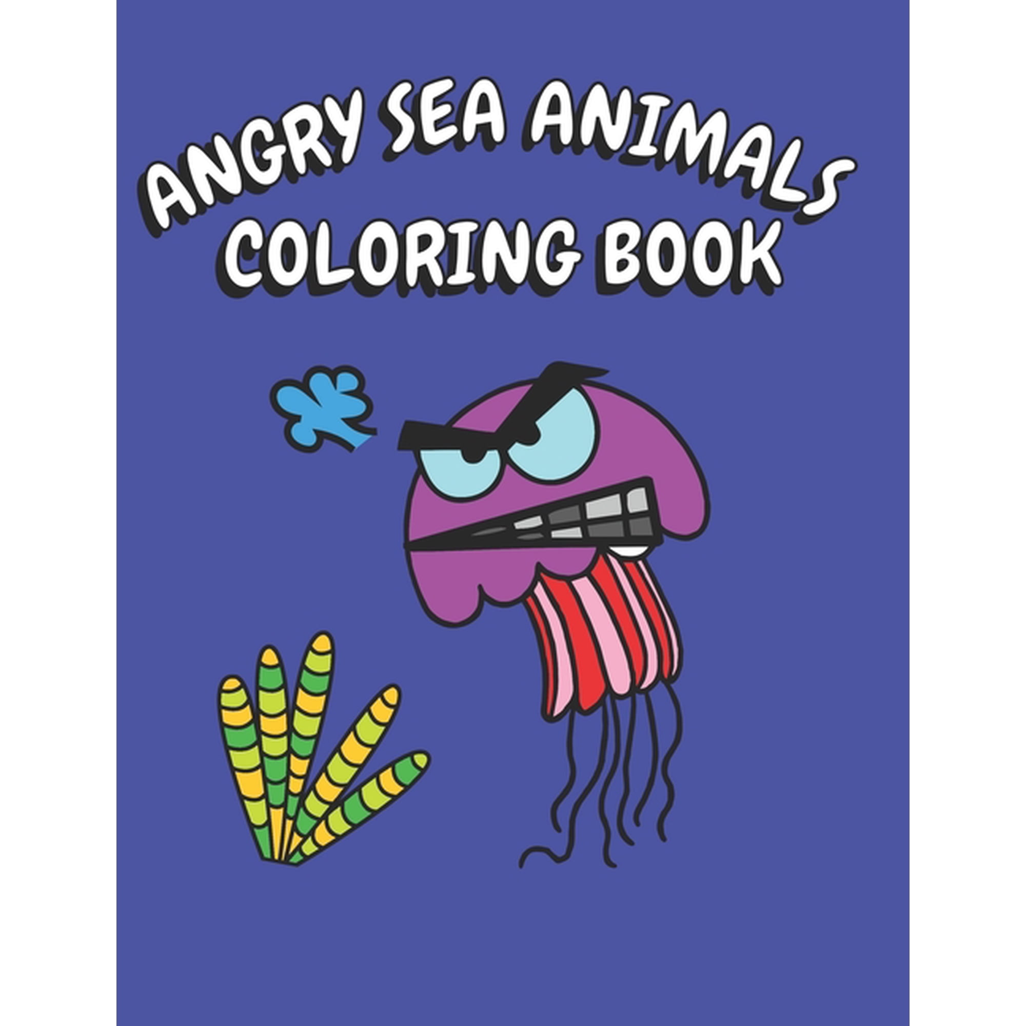 Angry Sea Animals Coloring Book (Paperback)