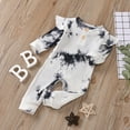 thumbnail image 4 of Fesfesfes Newborn Toddler Baby Bodysuit Long Sleeve Tie Dyed Print Knitted Romper jumpsuit, 4 of 9