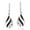 Black-White, variant on Swirl Rainbow Teardrop Black Onyx Sterling Silver Dangle Earings