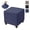 BLUE, variant on BYXAS Ottoman Cover Square Folding Storage (13"- 18") L x (15"- 18") H Ottoman Slipcovers Jacquard Stretch Cube Footrest Foot Stool Covers Protector with Elastic Band (Black)