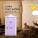 thumbnail image 2 of Mini casa puerta pequeña maravillosa mini puertas de madera Modelos de muebles de madera en miniatura para escena de bricolaje muñecas de muñecas Muebles de casa artesanía púrpura 1 set seitruly FN001811-05, 2 of 5