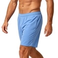 thumbnail image 4 of Athletic Summer Casual Pants Men's Spring And Summer Soccer Sports Shorts Men's Basketball Running Gym Pants Breathable Five-Point Casual Solid Color Shorts Sky Blue M, 4 of 5