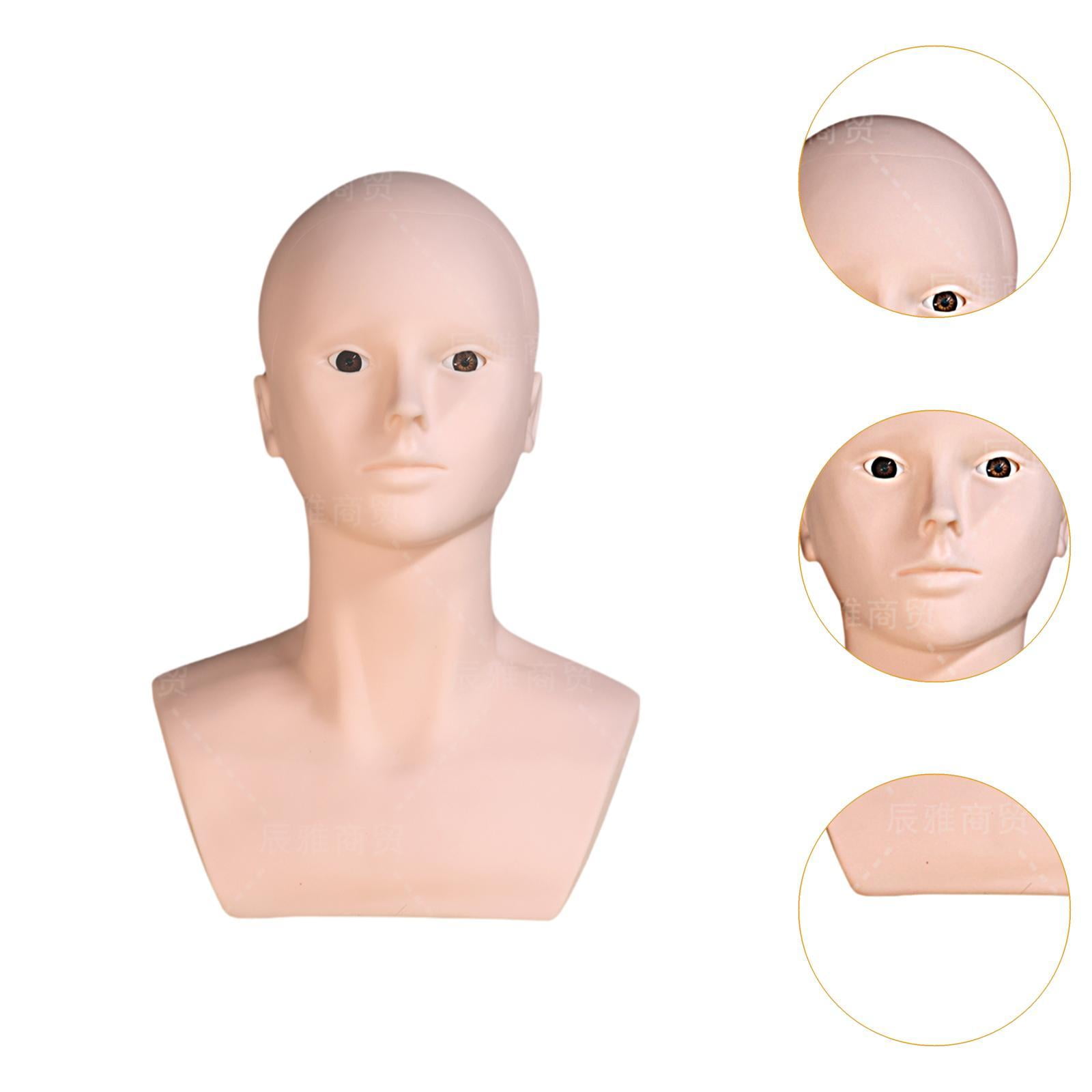 EHJRE Mannequin Bald Head,Wig Stand,Sturdy,Makeup Training Head,Professional,Lightweight Display Wig Display Head Manikin Head , without Holder