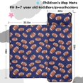 thumbnail image 5 of Football Icon Darkblue Pattern Toddler Nap Mat with Pillow & Blanket, Soft Sleeping Mat for Preschool Daycare Travel Sleepovers, 5 of 6