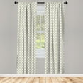 thumbnail image 5 of Ambesonne Yellow and White Window Curtains, Brick Design, Each 28" W x 63" L, Yellow Black White, 5 of 5