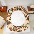 thumbnail image 4 of Erosebridal Elephant Fitted Sheet, Ornate Umbrellas Queen Bedding, 3pcs 1 Fitted Sheet and 2 Pillowcases, 4 of 6