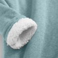 thumbnail image 6 of Bovemsi Womens Sweatshirts Winter Fleece Lined Warm Shirts For Women Casual Solid Color Long Sleeve Crewneck Thermal Top Fashion Outfits 2025 Clothes, 6 of 8