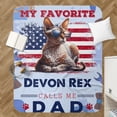thumbnail image 4 of My Favorite Devon Rex Calls Me Dad. Happy Father's Day Cozy Sherpa Blanket Cat Lover Kitten Owner Gifts Warm Soft Throw Blanket - 00005, 4 of 5