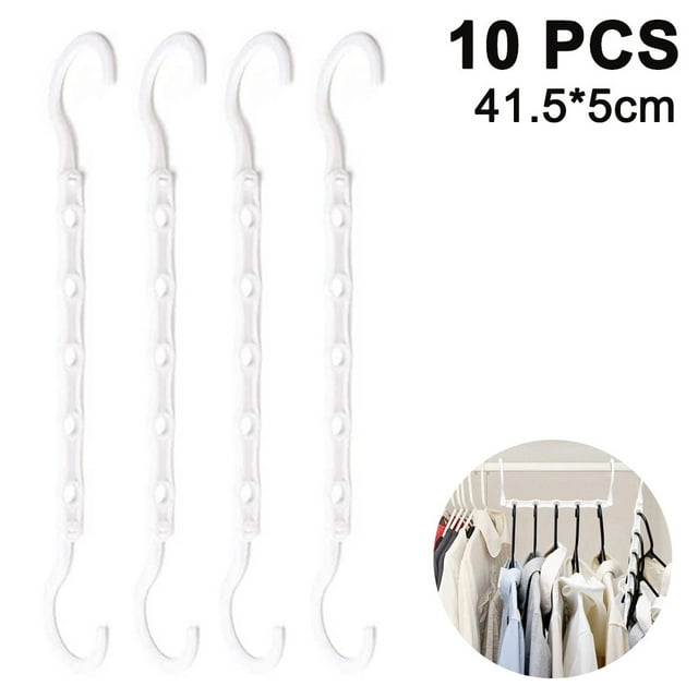 10 perchas mágicas que ahorran espacio, organizador inteligente para guardar ropa, ahorra espacio en el armario con plástico resistente para ropa pesada