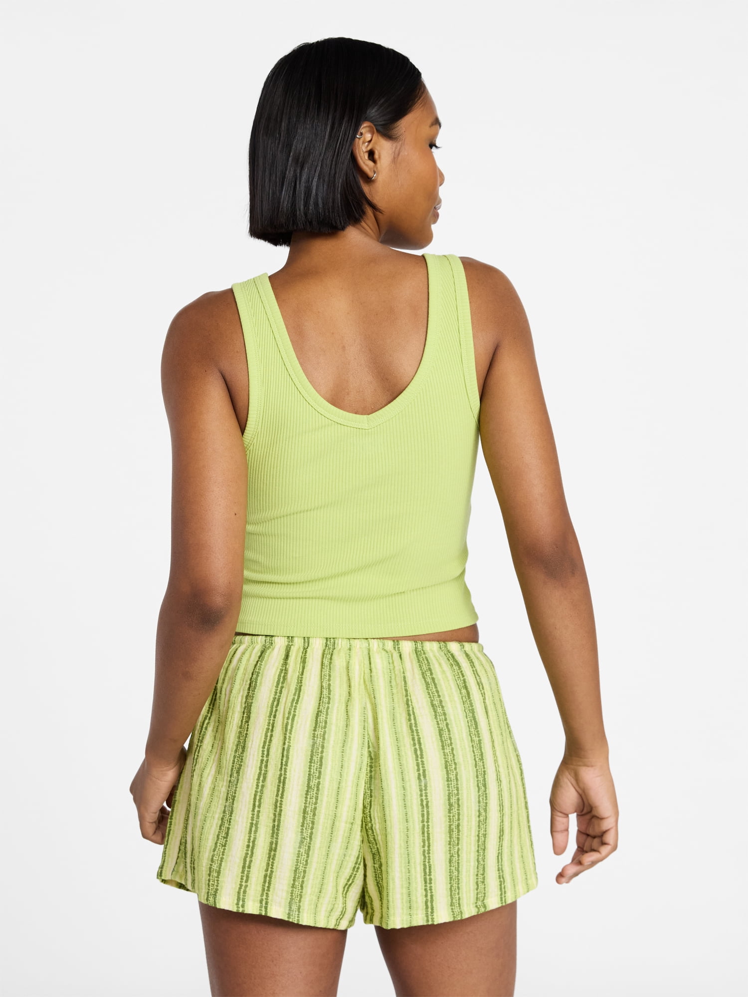 No Boundaries Cropped V-Neck Tank Top, Women’s XXS-XXL