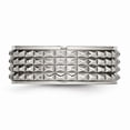 thumbnail image 3 of Grey Titanium Ring Band Wedding Polished Studded, 3 of 6