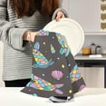thumbnail image 6 of GZHJMY Mermaid Tails and Shells Kitchen Towels Set of 1 Dishcloths Hand Towels Tea Towels Ultra Absorbent for Cleaning Washing Drying Dishes Tableware 28'' x 18'', 6 of 7