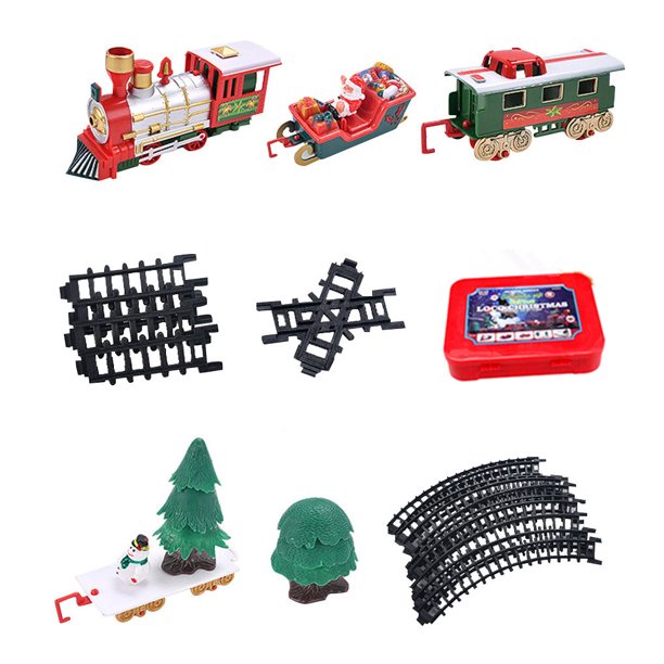 Tholdsy Juego de tren de árbol de Navidad, vía férrea eléctrica, juguete educativo para niños, decoración de Navidad, regalo de cumpleaños y Videojuegos portátiles Tholdsy FN000164-00B