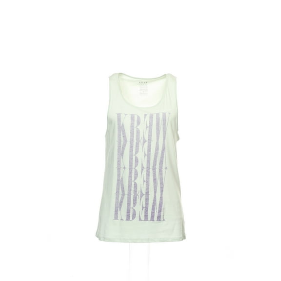 KR3W Reflec Mens Heather Cotton Graphic Tank Top (Medium, Blue/Green)