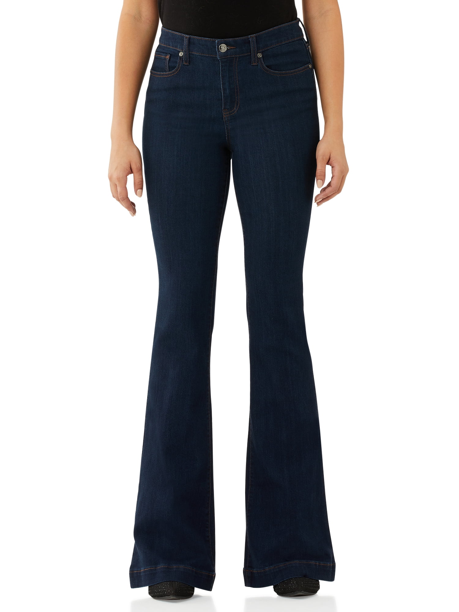 Scoop Women’s Super Polished Flare Jeans - Walmart.com