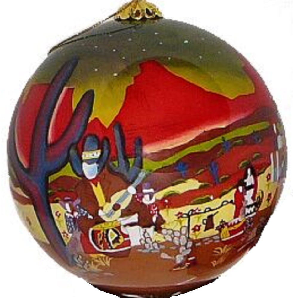 Matryoshka Balalayka Christmas Wooden Hand Painted Russian Ornament  3 1/2" 