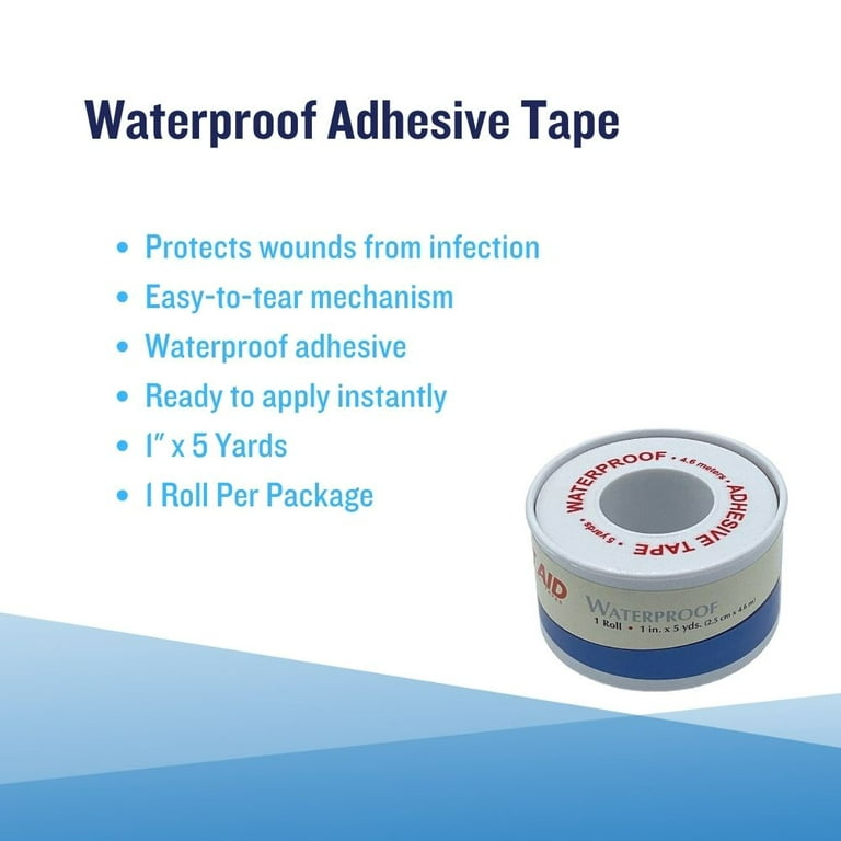 Waterproof Tape, Bandage Tape Rolls, 1 x 5 yd, case/210