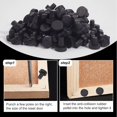 thumbnail image 4 of 1set 1 Box 90Pcs 3 Sizes Glass Top Table Bumper Black Plastic Stem Bumper Glides Anti Slip Furniture Pads Grippers Spacers Bumpers with Stem for 1/4 0.28 0.37 Inch Hole Patio Tables Cabinet, 4 of 8