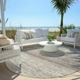 thumbnail image 6 of Addison Rugs Chantille Indoor/Outdoor Transitional Stripes Taupe Washable Round Rug, 8' x 8', 6 of 6