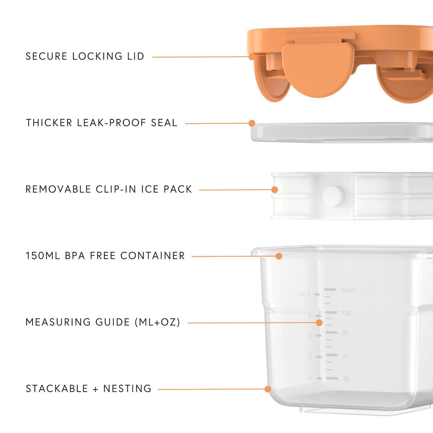 Conservation des aliments pour bébé Storii de Quark paquet de 3,150ml