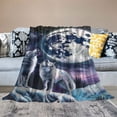 thumbnail image 2 of Nawypu Wolf Blanket for Bed Moon Wolf Throw Blanket for Women Men and Kids Super Soft Plush Wolf Blanket Throw Plush Blanket Wolf Gifts Sofa Couch Living Room Bed Camping Travel, 2 of 6