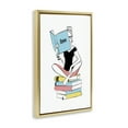 thumbnail image 4 of Stupell Industries Book Love Girl Novelty Painting Gold Floater Framed Art Print Wall Art, 21 x 31, 4 of 10