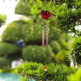 thumbnail image 6 of SATRINO Outdoor Red Cardinal Bird Wind Chimes, Indoor Stained Glass Metal Tubes Music Beautiful Windchimes Hanging for Room,Balcony,Window, Garden,Yard, Patio,Lawn Creative Home Decoration (Red), 6 of 8