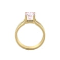 thumbnail image 4 of 14K Yellow Gold 2.20 CT natural peach/pink VS Morganite Ring with Diamonds Bridge Vintage Promise, 4 of 4