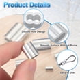 thumbnail image 3 of 50Pcs 3/16" Aluminum Crimping Loop Sleeve for Wire Rope and Cable, Double Holes, 3 of 6