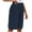Navy, variant on Women's Loose High Waisted Bermuda Shorts Elastic Waist Shorts Casual with Pockets Black L