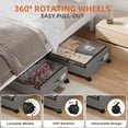 thumbnail image 4 of Eunos Under Bed Storage with Wheels, 4 Pack Underbed Storage Containers with Clear Lid and Handles, Storage Organizer Bins, Gray, 4 of 8