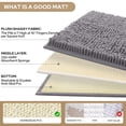 thumbnail image 3 of Alfombras de baño HOMEIDEAS, 3 piezas, ultrasuaves y antideslizantes (gris), 3 of 7