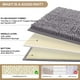 thumbnail image 3 of Alfombras de baño HOMEIDEAS, 3 piezas, ultrasuaves y antideslizantes (gris), 3 of 7
