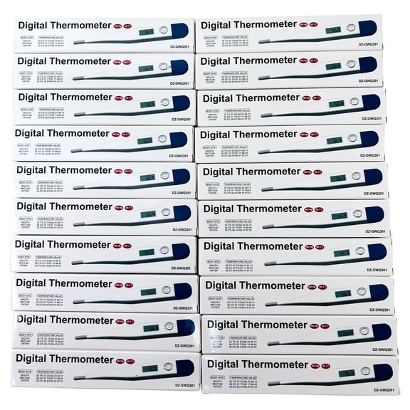 Clinical Digital Thermometer Oral/Rectal/Underarm - Pack of 20
