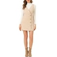 thumbnail image 2 of Allegra K Women's Corduroy V Neck A-Line Mini Overall Pinafore Dress, 2 of 6