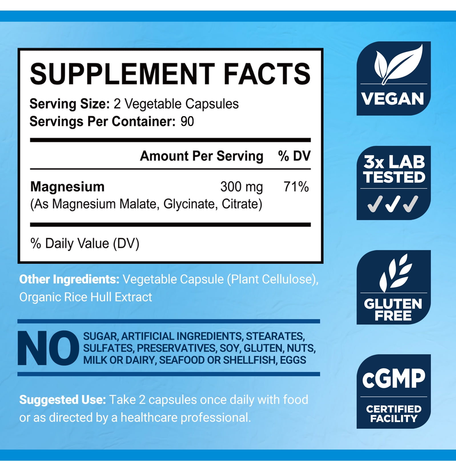 BioEmblem Triple Magnesium Complex and Vitamin D3 K2 Capsules, Heart, Immune System