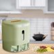 thumbnail image 4 of Cubo para almacenar arroz, recipiente dispensador de arroz, contenedor de almacenamiento para cocina y hogar, color verde Un verde, 4 of 9