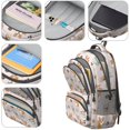 thumbnail image 4 of Corgi and Coffee Beige Pattern Cute School Backpack Bag with Padded Back and Adjustable Shoulder Straps 16.9 X 12.6 X 5.9 Inches, 4 of 5
