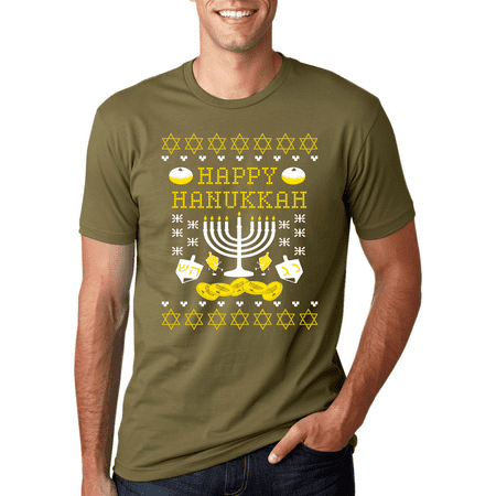 Wild Bobby - Happy Hanukkah | Menorah Lit | Mens Christmas T-Shirt - wcy.wat.edu.pl - wcy.wat.edu.pl