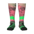 thumbnail image 2 of Lsque Neon Desert Moon Printed Crew Socks Men's Women's LightWeight Thin Casual Calf Socks ,Knee High Socks,Cotton Socks, 2 of 9