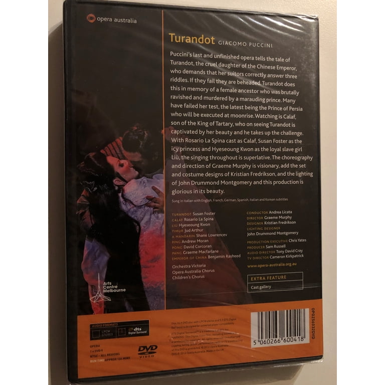 Turandot (DVD), Opera Australia, Music & Performance - Walmart.com