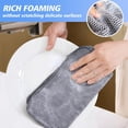 thumbnail image 3 of FRKSMD-Kitchen Washcloths for Dishes Absorbent Microfiber Dish Cloths Quick Dry Dish Rags with Poly Scour Scrub Side Ideal for Kitchen Cleaning (Gray, 10inch X10inch 9Pack), 3 of 4
