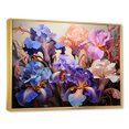 thumbnail image 2 of Designart "Wild Expressions: Fierce Purple And Pink Irises" Irises Floater Framed Wall Art Prints, 2 of 5