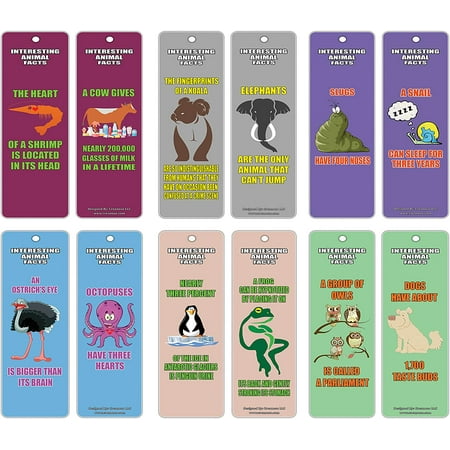 Creanoso Animals Fun Facts Series 1 Bookmarks (12-Pack) – Fun Animal  Reading Learning Essential Set – Great Reading | Walmart Canada