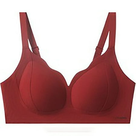 Summer Savings Akafmk Plus Size Womens Bras  Push Up Bras for Women  Women s Lifting Light And Warm Underwear Fixed Cup Seamless Gathering No Steel Ring Naked And Comfortable Bra Red L