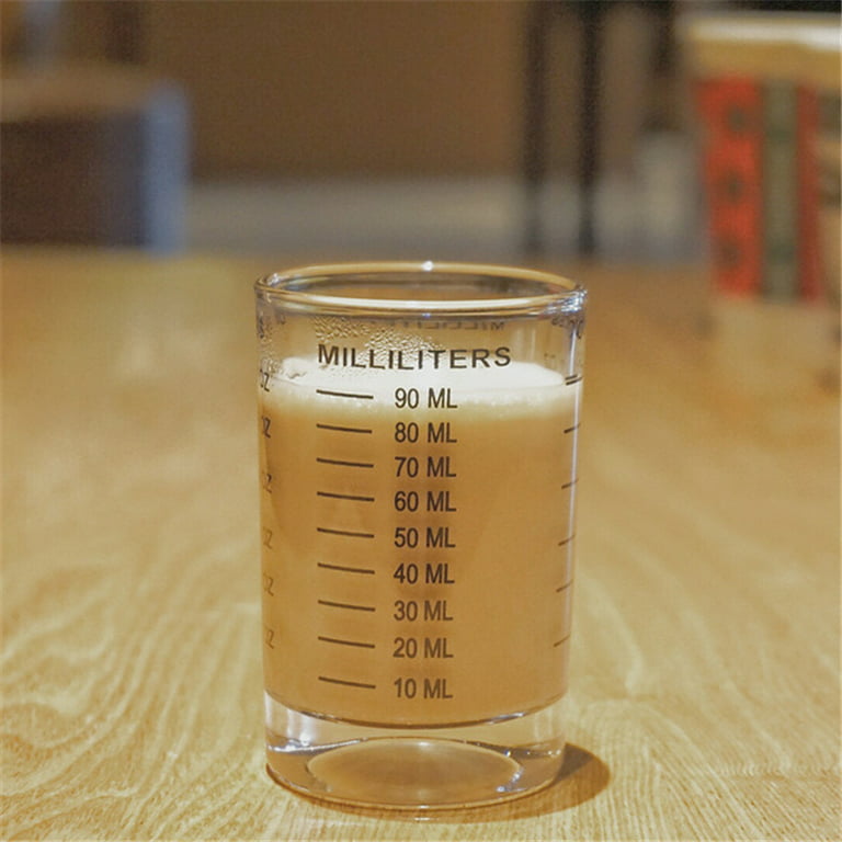  Shot Glass Measuring Cup 3 Ounce/90ML Liquid Heavy High  Espresso Glass Cup: Home & Kitchen
